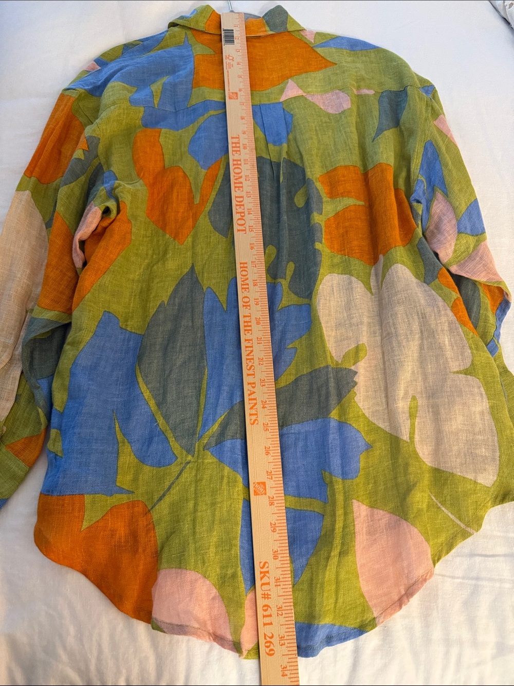 Vitamin A Multicolor Linen Floral Button-Up Shirt - NWT sz XS - Picture 15 of 16